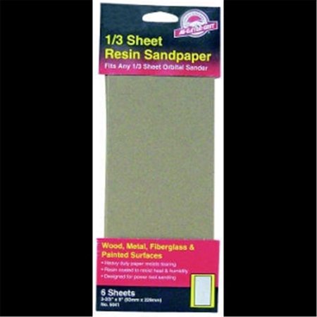 GATOR FINISHING 887224 0.75 in. 60 Grit Aluminum Oxide Sanding Sheet - 6 Per Pack 0887224